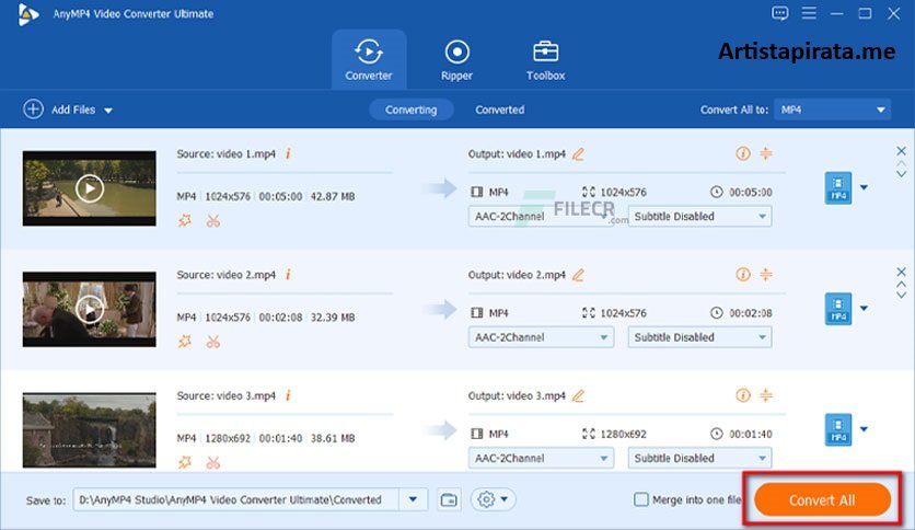 AnyMP4 Video Converter Ultimate Full Portabe Mega