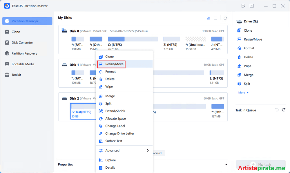 EaseUS Partition Master Full Multilenguaje Español