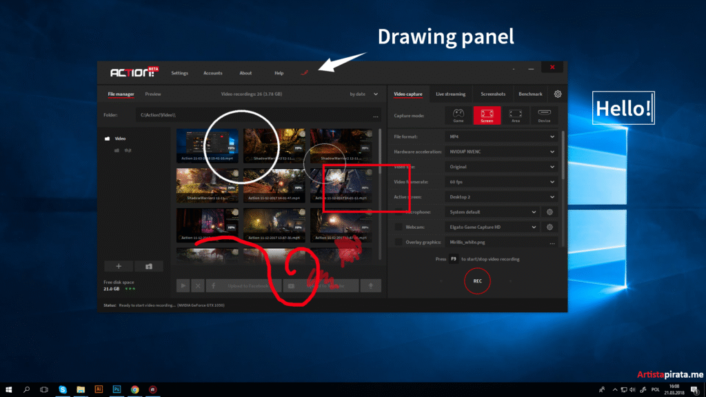 Mirillis Action Full Portable Español Mega