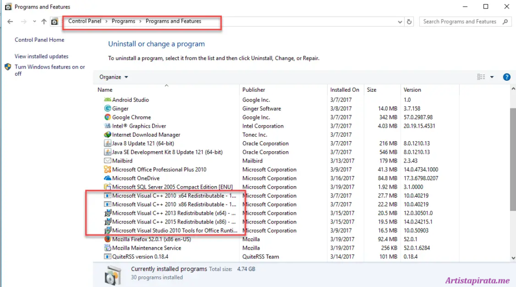 Microsoft Visual C++ Redistributable Full Mega [Multilingüe]