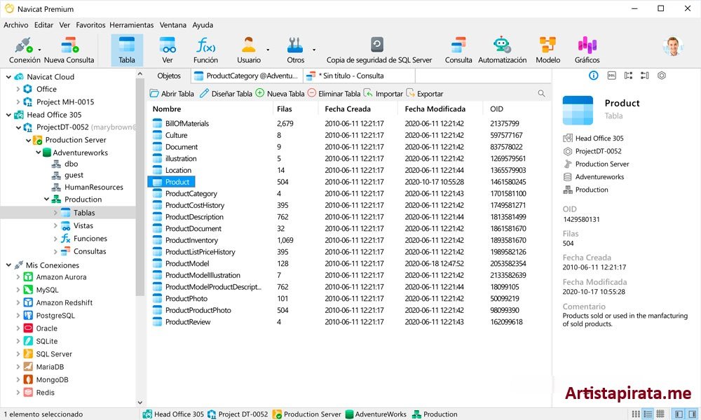 Navicat Premium Full Completo Español Mega