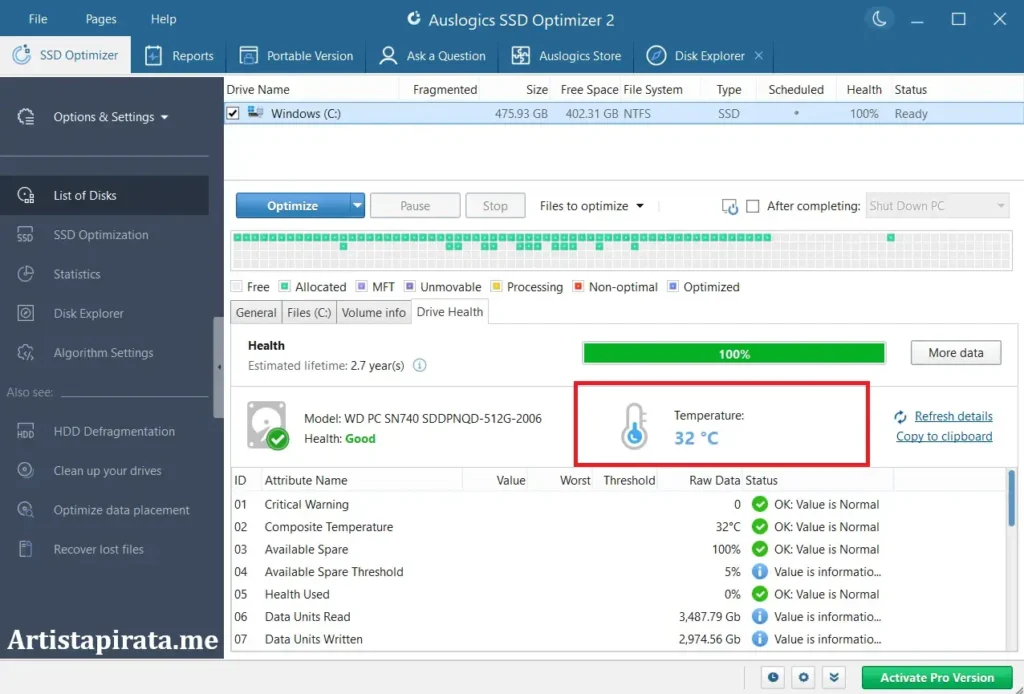 Auslogics SSD Optimizer Pro Full Win Español Maga