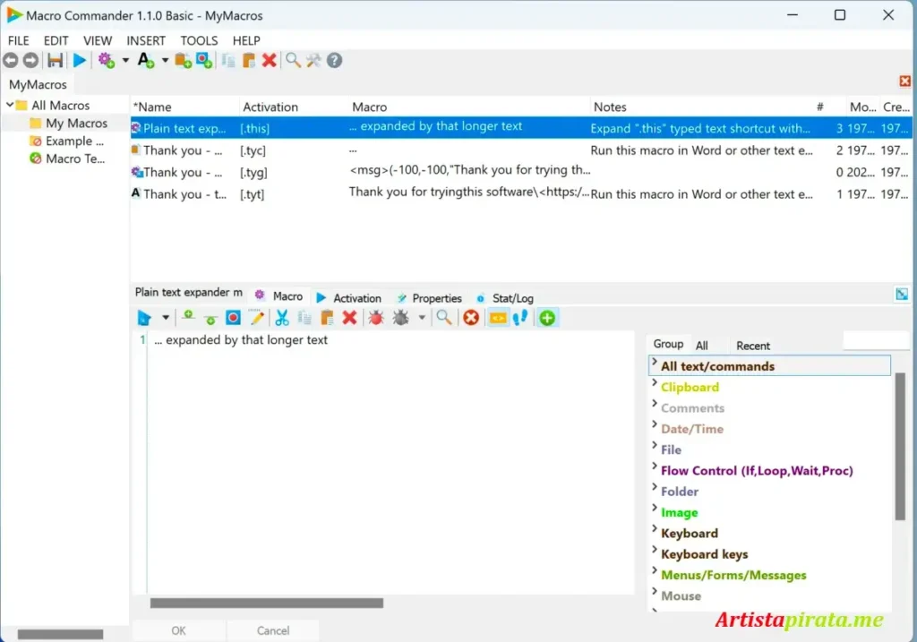 Macro Commander Pro+ Full Español Multilenguaje