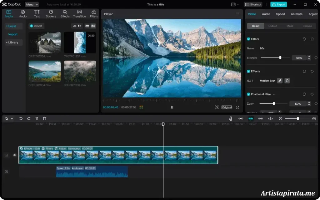 CapCut PC Windows 2026 Full Español Mega