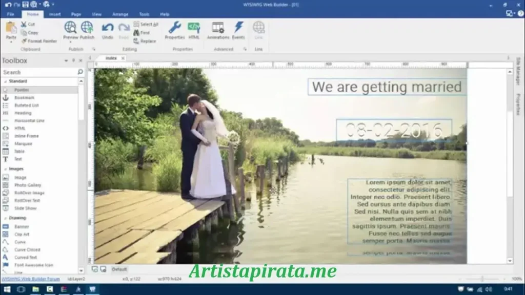 Wedding announcement design in progress