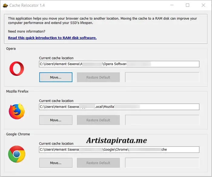 SoftPerfect Cache Relocator Full Windows Español