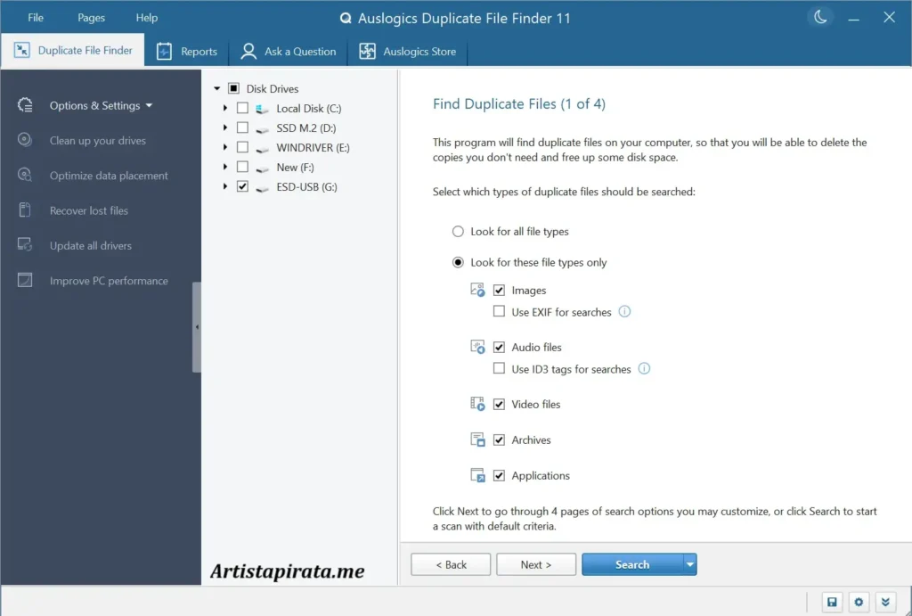 Auslogics Duplicate File Finder Full Win Español