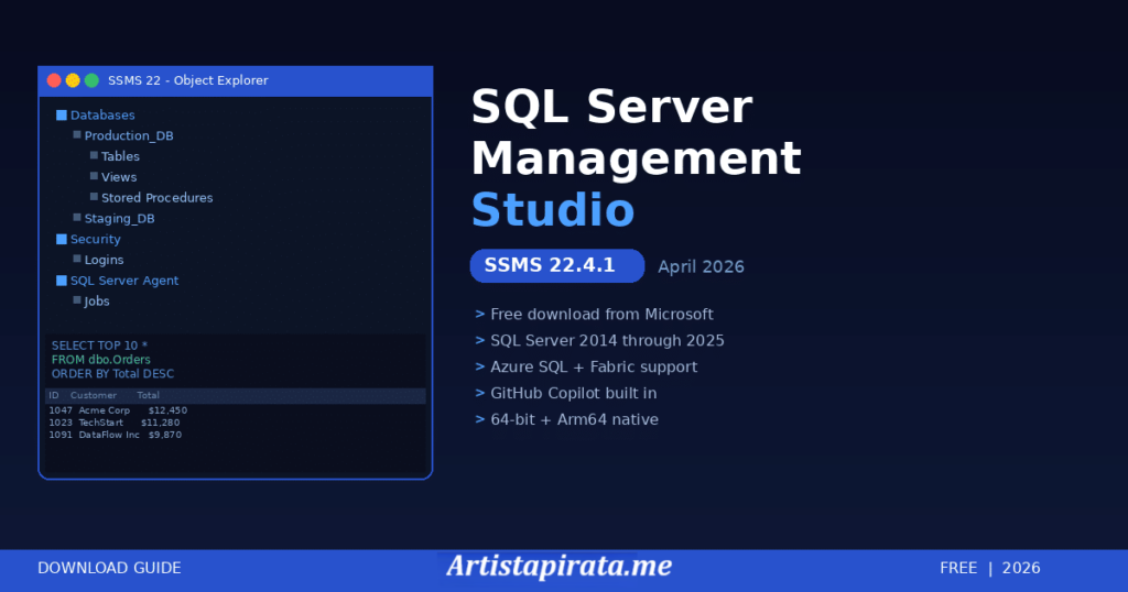 Descargar Microsoft SQL Server 2026 Enterprise Edition Full Portable Español