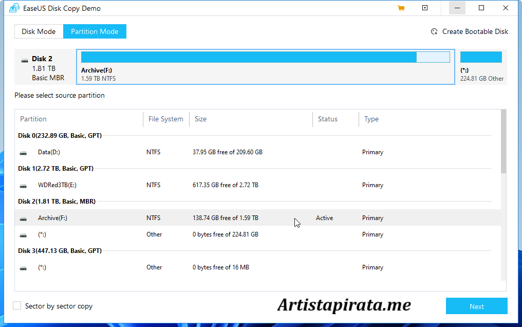 EaseUS Disk Copy Pro Full Español + Portable